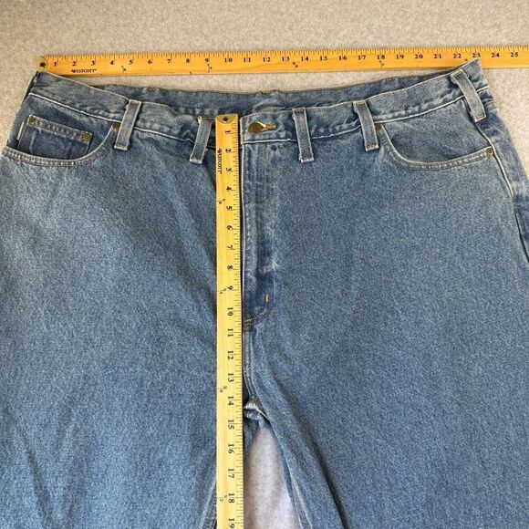 Carhartt Men's Relaxed Fit Blue Denim Jeans Size 48 x 32 Straight Leg Casual - Picture 8 of 13